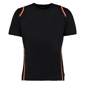 Gamegear® Cooltex® Short Sleeved T-Shirt / Mens Sportswear / Black/Fluorescent O